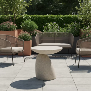 โต๊ะกาแฟทรงกลมสไตล์นอร์ดิกสมัยใหม่ ทำจากไฟเบอร์กลาส สำหรับห้องนั่งเล่น เฟอร์นิเจอร์บ้าน ใช้ได้ทั้งในบ้านและนอกบ้าน รุ่น MEIYE MY-T12 - Product Image 2