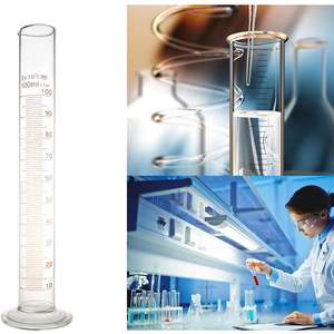 XZ <b>LAB</b> SUPPLIES 100ml Orange Glass Graduated <b>Cylinder</b> with Single Metric Scale Model XZGC 1 Year Warranty for Home & <b>Lab</b> Use - Product Image 1