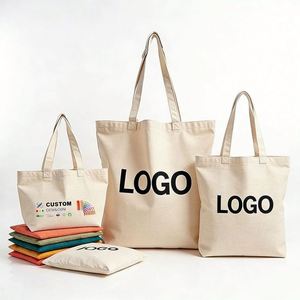 Promotional Gifts Printed Cotton Tote Large Private Label Canvas Bag Reusable Custom Shopping Bags With Logos - Product Image 1