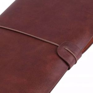 MY MOON PIE Carnet de voyage A5 en cuir PU classique, style imprimé, journal rechargeable, logo personnalisé, reliure, 120 feuilles - Product Image 2