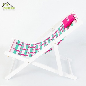 Chaise longue portable pour enfants en bois de hêtre respirant et tissu Oxford, idéale pour la terrasse, le camping, le parc et l'hôtel, utilisation en extérieur - Product Image 3