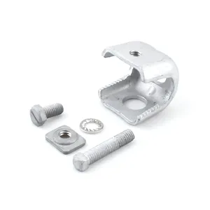 1 3/8 In Tapped Hole 2 3/4 In Through Hole Galvanized Steel Angle Adapter Kits With Tapped Insert