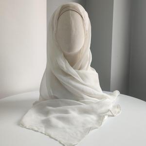 ฮิญาบผ้าไหมย่นย่นสำหรับผู้หญิงมุสลิม - Product Image 1