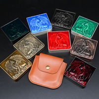 Auf Lager Quadratisches Dungeons and Dragons 7-teiliges Rundes Drehwürfel-Set Roulette Metall DND Würfel mit Geschenkverpackung