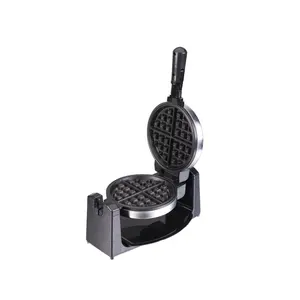 High Quality Rotary Feature for Even Baking and Browning Rotating Flip Non-Stick Plates Adjustable Knob Waffle Maker Machine
