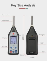 Medidor de Nivel de Sonido Multifuncional Clase 1 AWA5662, Soporte Multipeso, IEC 61672 25-140dB