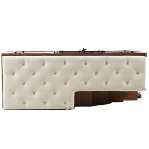 บ้านสุนัขไม้วอลนัทสุดหรูขนาด 56 นิ้ว 2 in 1 พร้อมเบาะรองนั่ง, ประตูบานเลื่อนแบบโรงนา, ใช้เป็นม้านั่งปลายเตียงได้ - Product Image 6