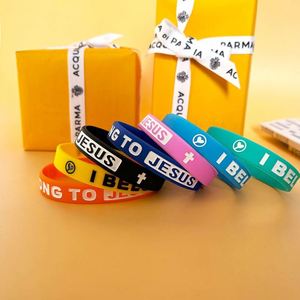 Factory Customized Fashion Silicone Jesus <b>Bracelet</b> <b>Love</b> Pattern Faith <b>Bracelet</b> Party Silicone <b>Bracelet</b> - Product Image 5