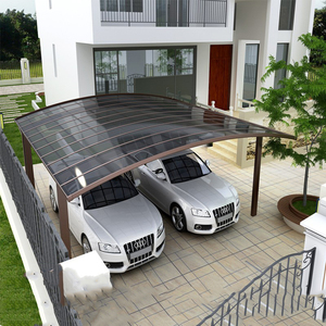 Sistema de cochera de aluminio de aleación doble personalizado Tirador <span class=keywords><strong>diagonal</strong></span> simple de un solo lado Estacionamiento al aire libre Toldo Refugio Estacionamiento de automóviles - Product Image 5