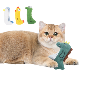 Catnip <b>Plush</b> <b>Cat</b> Toy Cartoon Penguin Dinosaur Cobra Rooster with Ringing Paper - Product Image 1