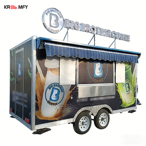 Remorque mobile multifonctionnelle KR-R400 pour la vente de glaces, remorquable, 4m, camionnette à bonbons - Product Image 3