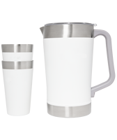 Pichet à bière isotherme classique de 64 oz en acier inoxydable, vente en gros, pichet thermos à bière isolé sous vide, gobelet isotherme