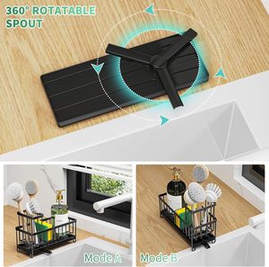 ที่เก็บของบนเคาน์เตอร์สแตนเลส 304 ป้องกันสนิม อุปกรณ์จัดระเบียบครัว ที่ใส่แปรงขัดคุณภาพสูง ที่จ่ายอุปกรณ์ทำความสะอาด - Product Image 4