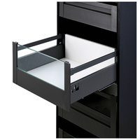 Glissières de tiroir de cuisine modernes à fermeture amortie et extension totale, double paroi, capacité 40 kg, pour chambre et salle de bain