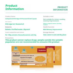 DHA Algas Óleo Softgel Cápsula Blue Cap Crianças Melhorar a Memória & Sleep 20 Contagem 2 Cápsulas Diário de Saúde - Product Image 3