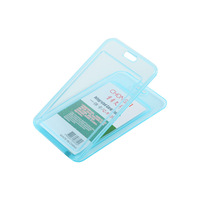 Porte-badge et étui transparent en PVC pour carte d'identité professionnelle pour hommes – Housse de protection pour trajets Campus/Transport en commun