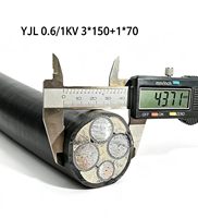 Kabel Daya ZA YJLV 0.6/1KV 3*150+1*70 Aluminium Berisolasi XLPE Berlapis PVC