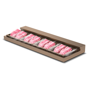 Máquina de hielo comercial de acero inoxidable con refrigeración por aire y una sola temperatura, tipo buffet/bain-marie, con mostrador y protector contra estornudos - Product Image 6