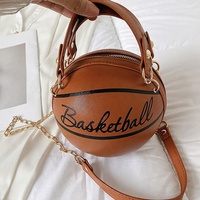 Sac à main et sacoche à bandoulière pour enfants Ballon rond de basket-ball de football de forme unique pour femmes