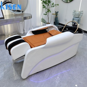KISEN Fauteuil de lavage de cheveux électrique automatique confortable avec massage 4D et bac intégré pour salon de coiffure et spa capillaire, vente en gros - Product Image 5