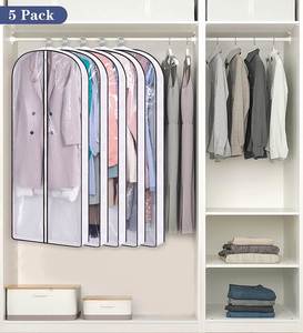 Housse de rangement pliable non tissée à soufflets avec fermeture éclair, anti-poussière, pour manteaux, pulls, chemises, costumes – Tendance - Product Image 6