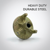 Écrou à oreilles double forgé haute résistance 100 mm, base électrogalvanisée, raccord de coffrage pour projets de coulage d'infrastructure