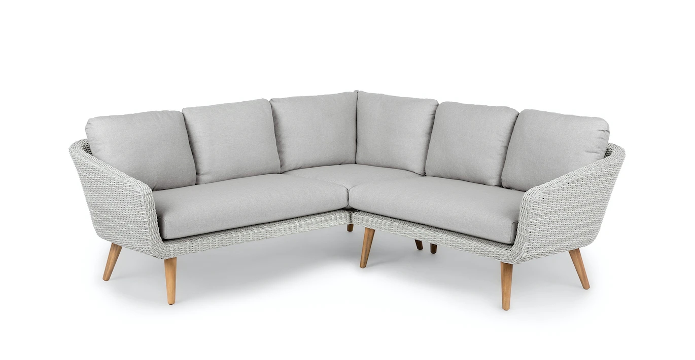 rattan sofa set L shape villa furniture  large size wicker sectional set sofa
