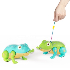 Juguete eléctrico de <span class=keywords><strong>rana</strong></span> para caminar para niños, <span class=keywords><strong>rana</strong></span> de salto con cuerda de arrastre, luz de resistencia y música - Product Image 1