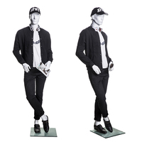 Mannequins de tête abstraits bon marché de marque européenne, en fibre de verre, corps entier, pose réaliste, mode masculine et féminine, mannequin réaliste