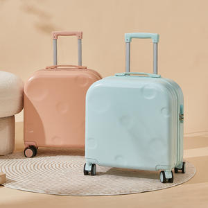 Maleta <span class=keywords><strong>de</strong></span> <span class=keywords><strong>Maquillaje</strong></span> <span class=keywords><strong>de</strong></span> ABS <span class=keywords><strong>Color</strong></span> Caramelo <span class=keywords><strong>de</strong></span> 18 Pulgadas con Cierre <span class=keywords><strong>de</strong></span> Cremallera, Maleta <span class=keywords><strong>de</strong></span> Viaje con Ruedas para Cosméticos - Product Image 2