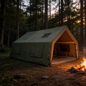 Grande <span class=keywords><strong>tente</strong></span> <span class=keywords><strong>de</strong></span> camping <span class=keywords><strong>gonflable</strong></span> quatre saisons en <span class=keywords><strong>toile</strong></span> Oxford <span class=keywords><strong>de</strong></span> coton T/C, double couche, pour 5 à <span class=keywords><strong>8</strong></span> <span class=keywords><strong>personnes</strong></span>, installation facile, imperméable - Product Image 5