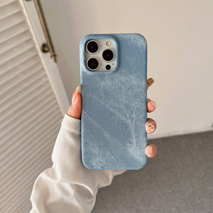 Étui Minimaliste en Tissu Denim pour iPhone 17 Pro Max Compatible avec iPhone 16 Pro, Coque Rigide Premium 15 - Product Image 5