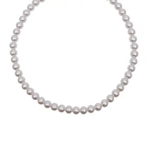 Wholesale 6/7/8/9/12/14mm Elegant Pearl Chain Necklace Jewelry Freshwater Pearl Choker Pendant Vintage Necklace For Women