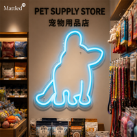 Enseigne néon LED pour chien, alimentation USB 5V, compatible avec boîtier de batterie, décoration murale pour salon de toilettage pour animaux, vitrine de magasin d'animaux