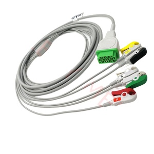 Câble ECG compatible <span class=keywords><strong>GE</strong></span> Marquette 5 fils Dash 4000 avec clip Grabber - Product Image 1