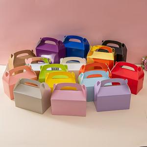 Cajas de Regalo para Fiestas, Cajas de Papel Kraft con Asas, Caja Desechable para Suministros de Cumpleaños, Bodas y Eventos - Product Image 6