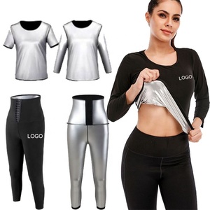 Sauna Shirt Trainings anzug Übung Gewichts verlust Fitness T-Shirt und Hosen Sauna Anzug - Product Image 1