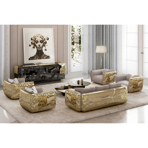 高端豪华高品质现代布艺沙发椅，采用簇绒冷却设计，适合公寓客厅 - Product Image 5