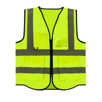 Nouveau gilet de sécurité jaune/orange fluorescent ANSI classe 3 100% polyester, veste avec logo personnalisé, réfléchissant, imperméable, LED clignotante