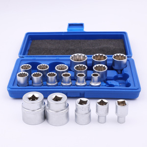 Nhà Máy Bán Hàng Trực Tiếp 19-Mảnh Chrome 12-Điểm Hình Ngôi Sao Ổ Cắm Đầu Điện Ratchet Cờ Lê Công Nghiệp Cấp 3-Năm - Product Image 3