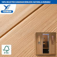 Sauna Inframerah Modern 3 Orang untuk Luar Ruangan, Terapi Warna Spektrum Penuh, Uap Kering, Kayu Hemlock Solid, Model Berdiri Bebas untuk Gym