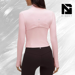 Chaqueta Corta Define Cropped BLLP para Mujer, Top Corto sin Mangas de Color Sólido con Cuello Redondo, Tops Deportivos Elásticos para Yoga - Product Image 2