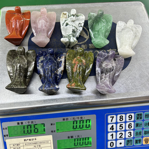 Vente chaude Cristal Ange Ornement Sculpté À La Main Fengshui Pierre Semi-précieuse Ange Sculptures pour La Méditation - Product Image 6