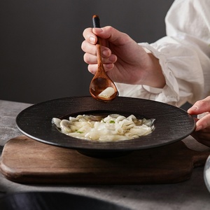 <span class=keywords><strong>Piatto</strong></span> di pesce moderno Extra Large ovale in ceramica con bordo curvo <span class=keywords><strong>piatto</strong></span> d'autore per hotel e feste per stoviglie di celebrità su Internet - Product Image 5