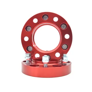 Pemisah Roda 100Mm Aluminium Hubcentric Merah Adaptor 6X139.7
