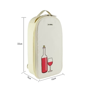 Custom 2-<b>Bottle</b> Wine Tote <b>Bag</b> Insulated Leak-Proof Wine <b>Cooler</b> <b>Bag</b> Portable Wine <b>Bottle</b> Carrier Case lunch <b>bag</b> - Product Image 5