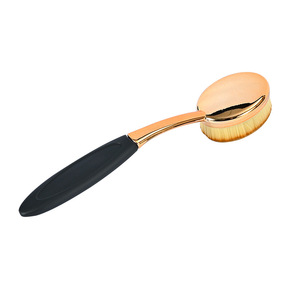 Ensemble de 5 pinceaux de maquillage en or rose, pinceaux pour le visage en fibres synthétiques douces avec manche confortable - Product Image 5