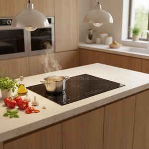Placa <span class=keywords><strong>de</strong></span> <span class=keywords><strong>Inducción</strong></span> Integrada <span class=keywords><strong>de</strong></span> Alta Potencia con 5 Quemadores para Uso Doméstico y Hotelero, Cocina Eléctrica Ecológica con Control Táctil - Product Image 6