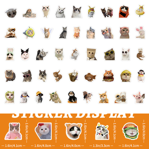 100 pz/borsa gatto divertente Meme <span class=keywords><strong>adesivi</strong></span> personalizzati impermeabili diari Kawaii <span class=keywords><strong>adesivi</strong></span> <span class=keywords><strong>adesivi</strong></span> <span class=keywords><strong>per</strong></span> Laptop <span class=keywords><strong>auto</strong></span> simpatico animale gattino espressioni adesivo - Product Image 6
