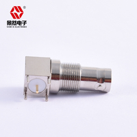 Edge 50 Ohm Angle droit BNC Femelle Cloison PCB Mount Connecteur Connecteurs d'alimentation en vrac